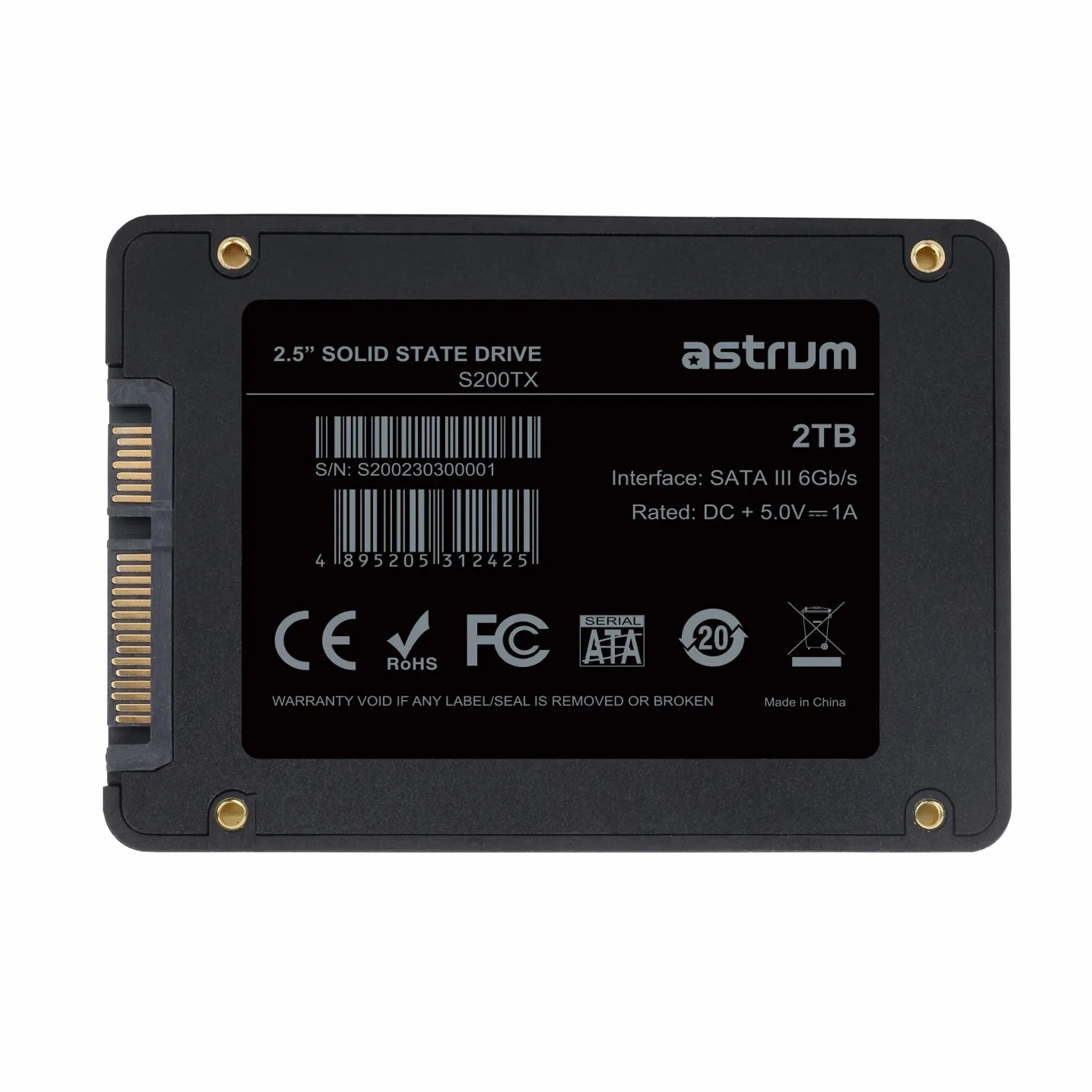 S200TX 2TB 2.5" SATA3 SSD Drive 529/520M