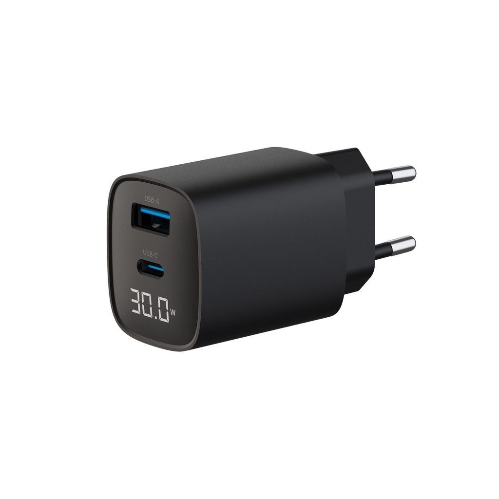 WATZ30L 30W PD Wall Charger USB-C LCD BK