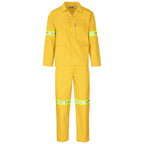 Trade Polycotton Conti Suit - Reflective Arms & Legs - Yellow Tape in Yellow — Print Fast Express