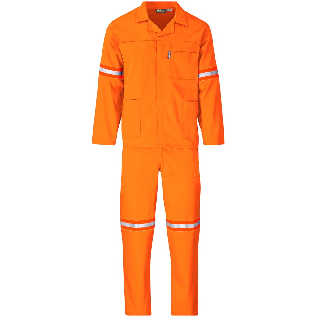 Trade Polycotton Conti Suit - Reflective Arms & Legs - Orange Tape in Orange — Print Fast Express