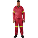Trade Polycotton Conti Suit - Reflective Arms, Legs & Back - Yellow Tape — Print Fast Express