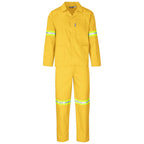 Trade Polycotton Conti Suit - Reflective Arms, Legs & Back - Yellow Tape in Yellow — Print Fast Express