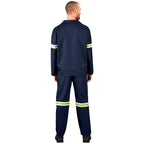 Technician 100% Cotton Conti Suit - Reflective Arms & Legs - Yellow Tape — Print Fast Express