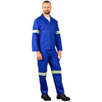 Technician 100% Cotton Conti Suit - Reflective Arms, Legs & Back - Yellow Tape — Print Fast Express