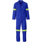 Trade Polycotton Conti Suit - Reflective Arms & Legs - Yellow Taped in Royal Blue — Print Fast Express
