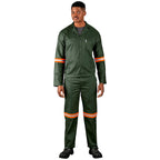 Acid Resistant Polycotton Conti Suit - Reflective Arm, Legs & Back - Orange Tape — Print Fast Express