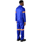 Safety Polycotton Boiler Suit - Reflective Arms & Legs - Orange Tape — Print Fast Express