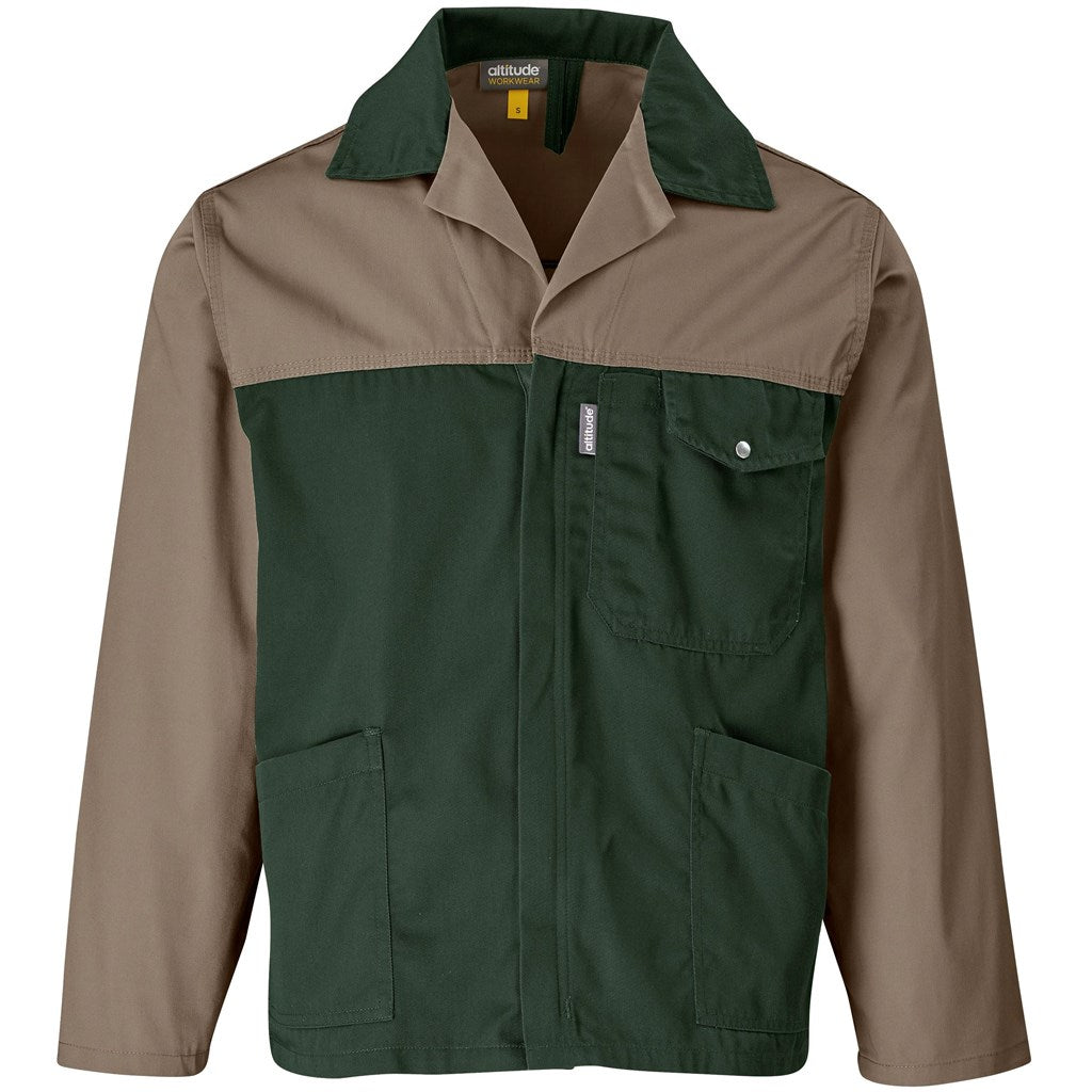 Site Premium Two-Tone Polycotton Jacket in Khaki — Print Fast Express