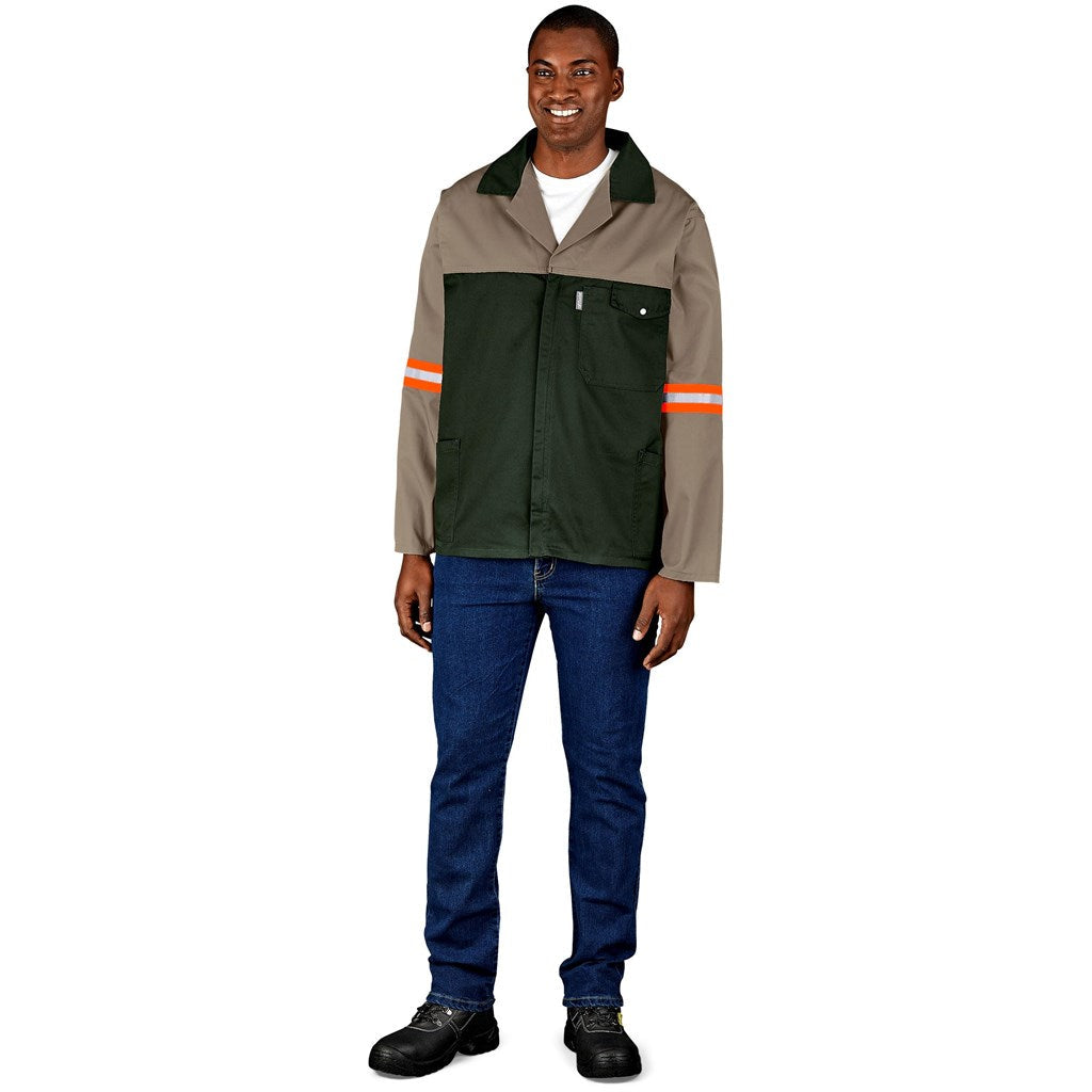 Site Premium Two-Tone Polycotton Jacket - Reflective Arms - Orange Tape — Print Fast Express