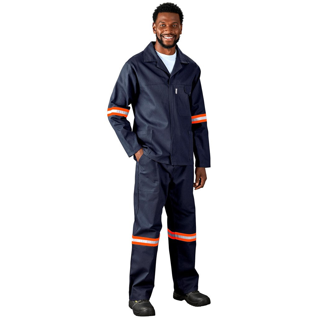 Artisan Premium 100% Cotton Jacket - Reflective Arms - Orange Tape — Print Fast Express