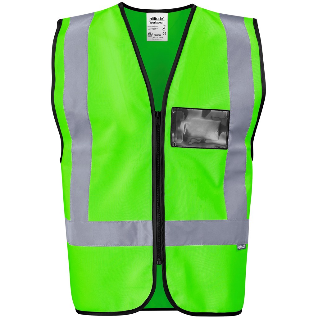 Direction En4 Hi-Viz Reflective Full Zip Vest in Lime — Print Fast Express