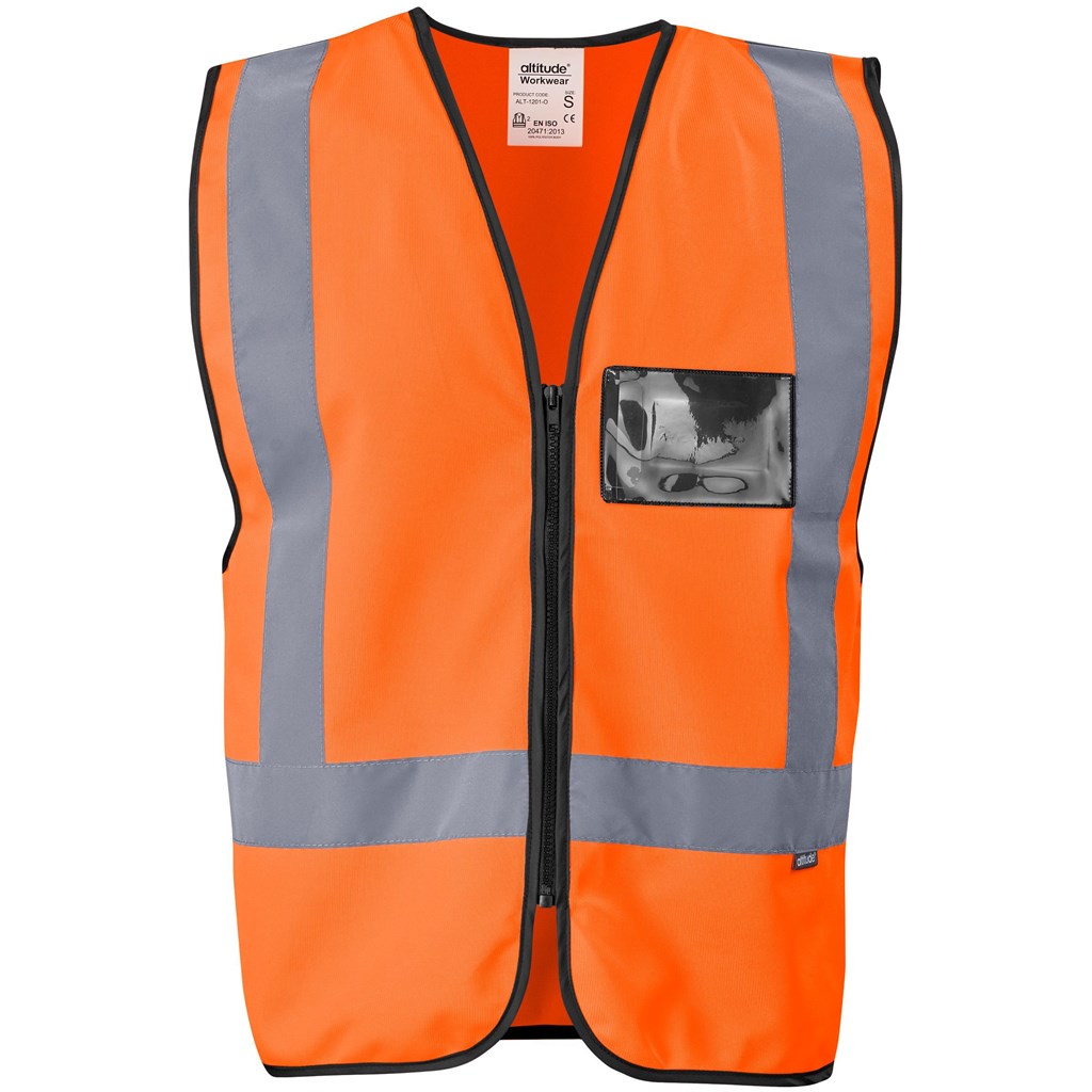 Direction En4 Hi-Viz Reflective Full Zip Vest in Orange — Print Fast Express