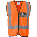 Direction En4 Hi-Viz Reflective Full Zip Vest in Orange — Print Fast Express