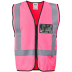 Direction En4 Hi-Viz Reflective Full Zip Vest in Pink — Print Fast Express