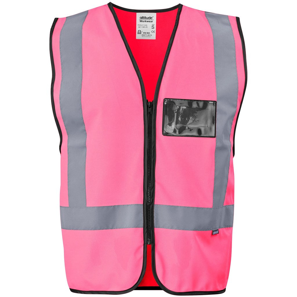 Direction En4 Hi-Viz Reflective Full Zip Vest in Pink — Print Fast Express