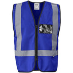 Direction En4 Hi-Viz Reflective Full Zip Vest in Royal Blue — Print Fast Express