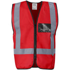 Direction En4 Hi-Viz Reflective Full Zip Vest in Red — Print Fast Express