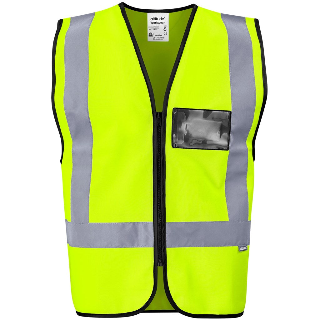 Direction En4 Hi-Viz Reflective Full Zip Vest in Yellow — Print Fast Express