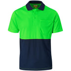 Inspector Two-Tone Hi-Viz Golf Shirt in Lime — Print Fast Express