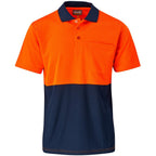 Inspector Two-Tone Hi-Viz Golf Shirt in Orange — Print Fast Express