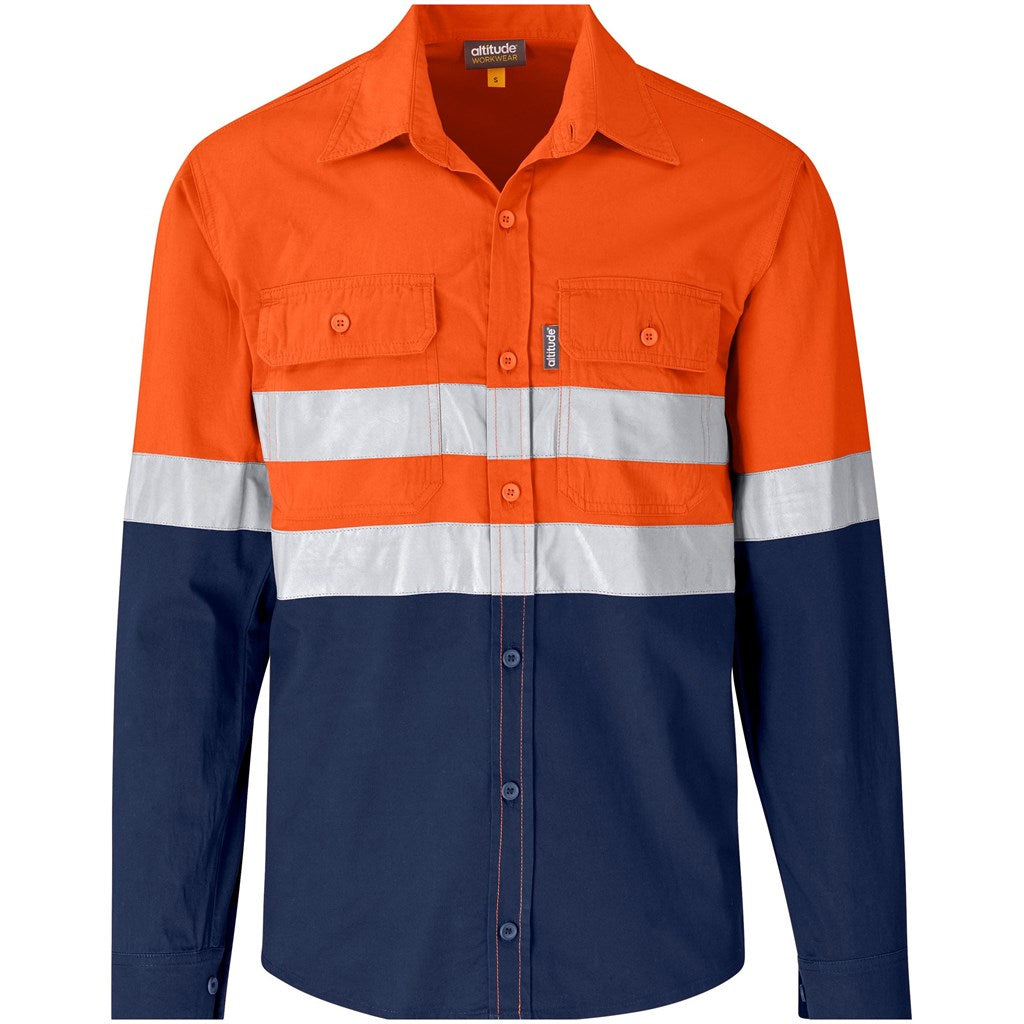 Access Vented Two-Tone Reflective Work Shirt in Orange — Print Fast Express