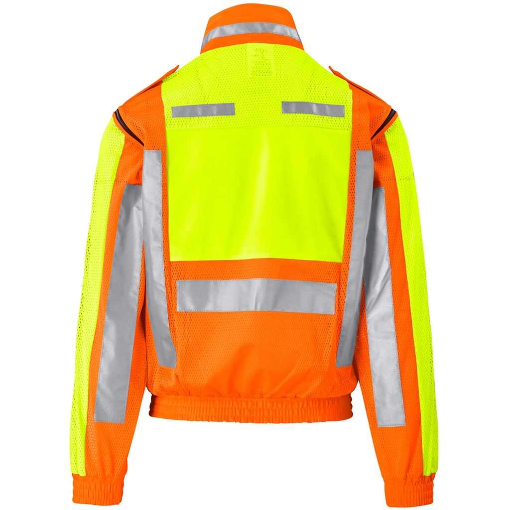 Metro Two-Tone Hi-Viz Reflective Zip-Off Jacket in Yellow — Print Fast Express