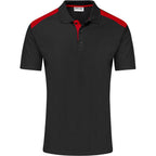 Mens Apex Golf Shirt in Black Red — Print Fast Express