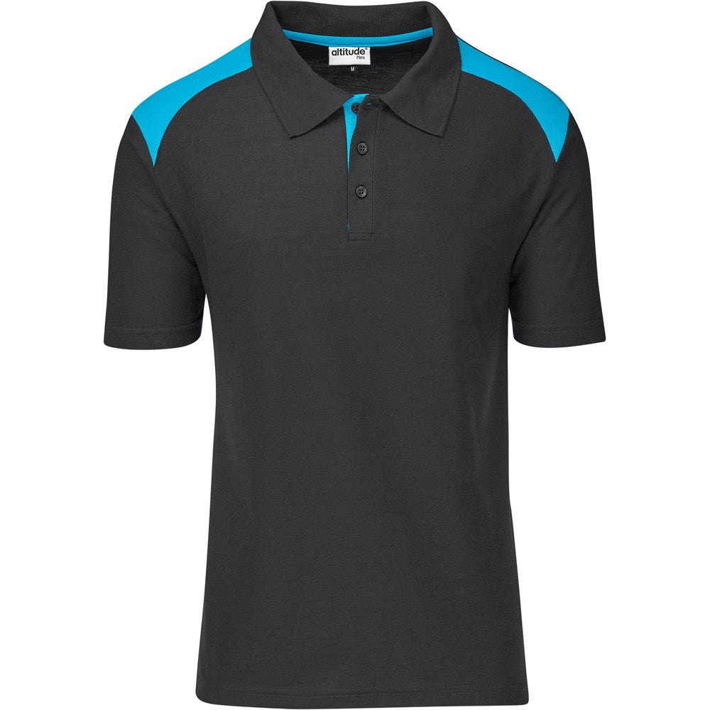Mens Apex Golf Shirt in Cyan — Print Fast Express
