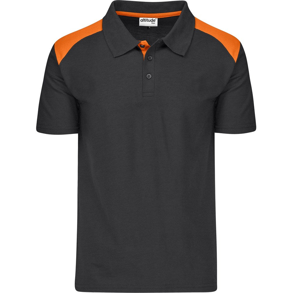 Mens Apex Golf Shirt in Orange — Print Fast Express