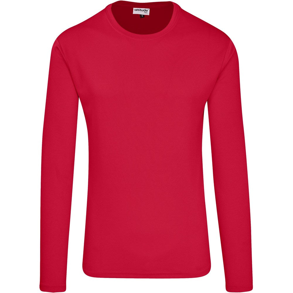 Mens Long Sleeve All Star T-Shirt in Red — Print Fast Express