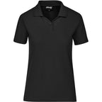 Ladies Basic Pique Golf Shirt in Black — Print Fast Express