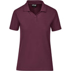 Ladies Basic Pique Golf Shirt in Dark Red — Print Fast Express