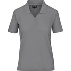 Ladies Basic Pique Golf Shirt in Grey — Print Fast Express