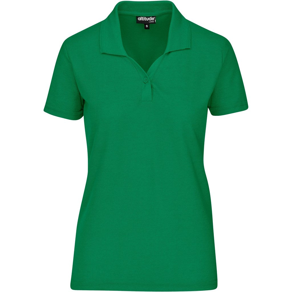 Ladies Basic Pique Golf Shirt in Green — Print Fast Express