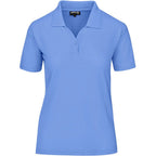 Ladies Basic Pique Golf Shirt in Light Blue — Print Fast Express