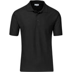 Mens Basic Pique Golf Shirt in Black — Print Fast Express