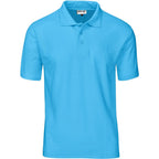 Mens Basic Pique Golf Shirt in Cyan — Print Fast Express