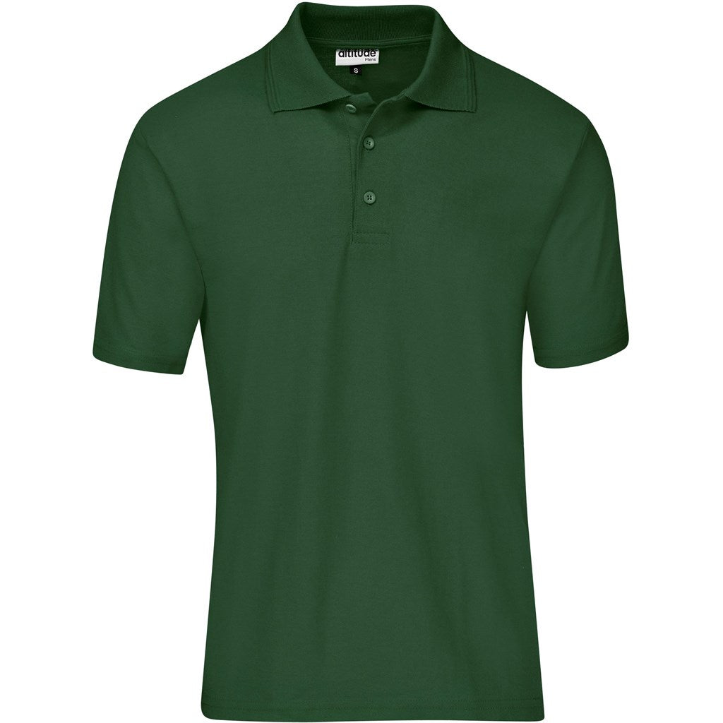 Mens Basic Pique Golf Shirt in Dark Green — Print Fast Express