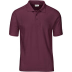 Mens Basic Pique Golf Shirt in Dark Red — Print Fast Express