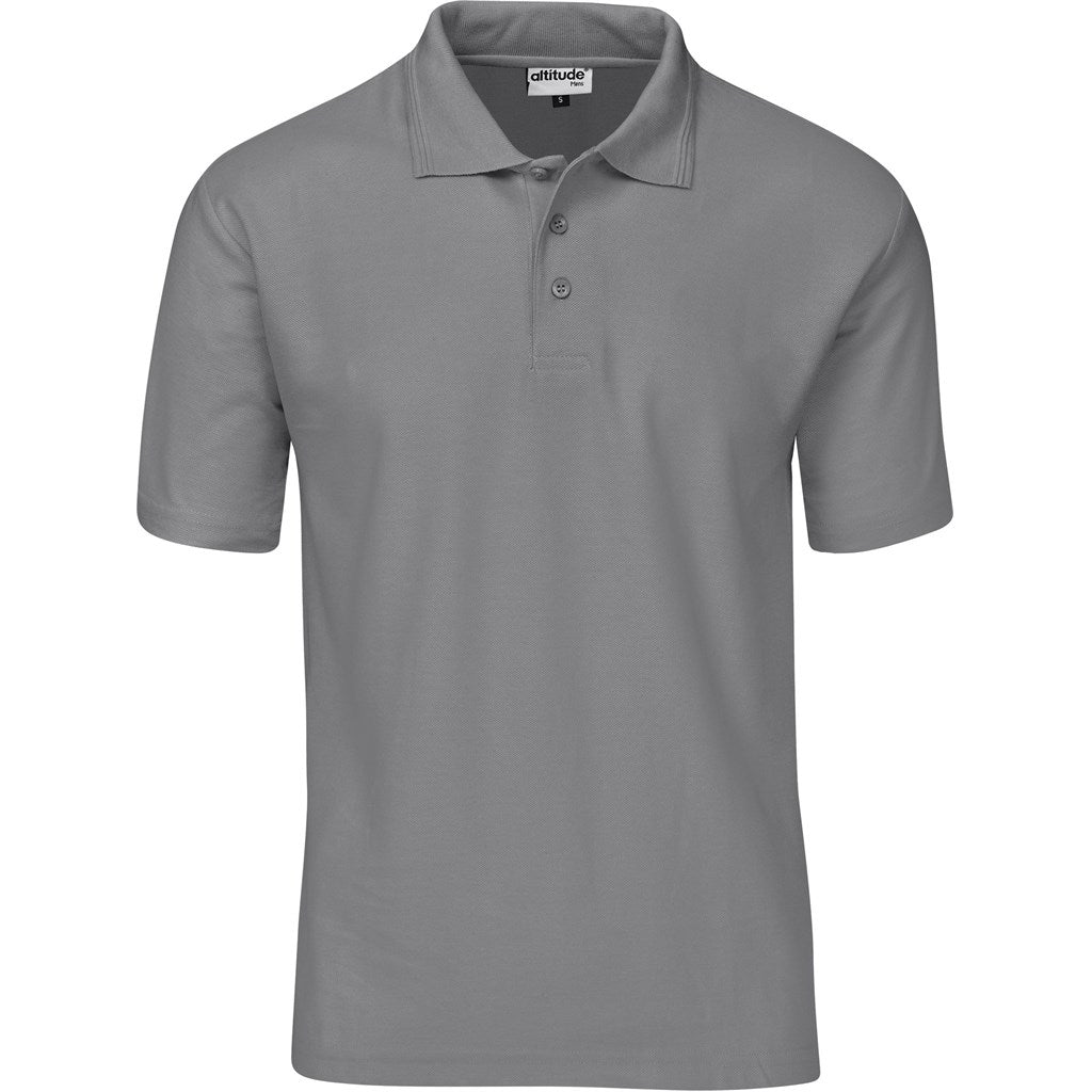 Mens Basic Pique Golf Shirt in Grey — Print Fast Express