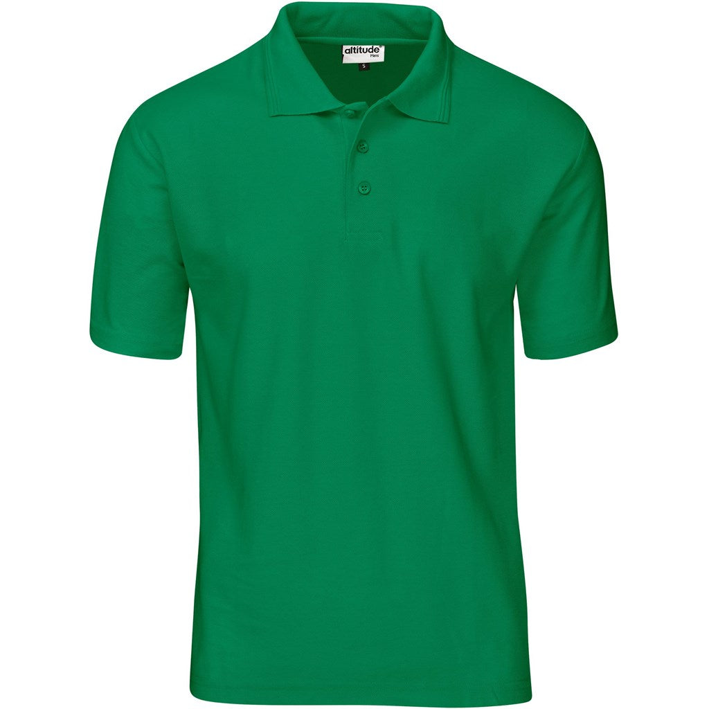 Mens Basic Pique Golf Shirt in Green — Print Fast Express
