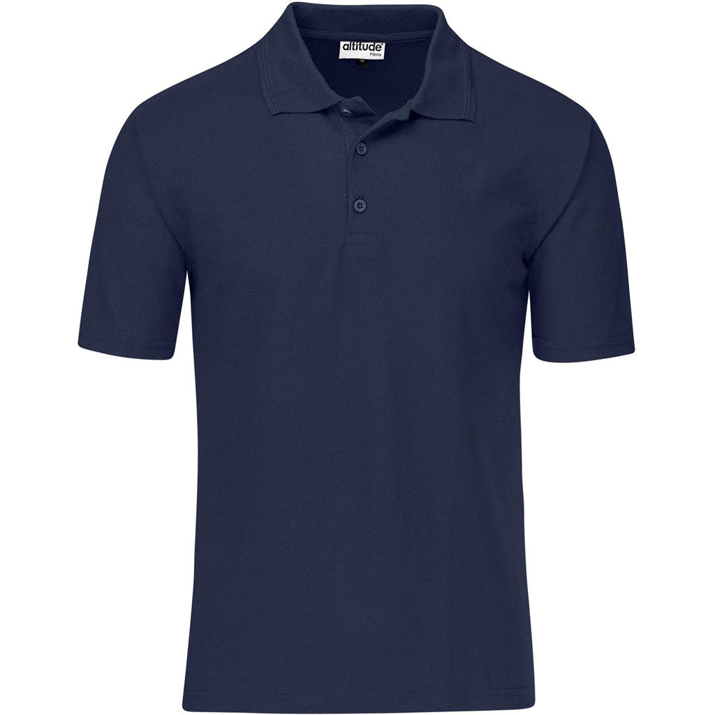 Mens Basic Pique Golf Shirt in Navy — Print Fast Express