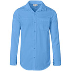 Mens Long Sleeve Empire Shirt in Sky Blue — Print Fast Express