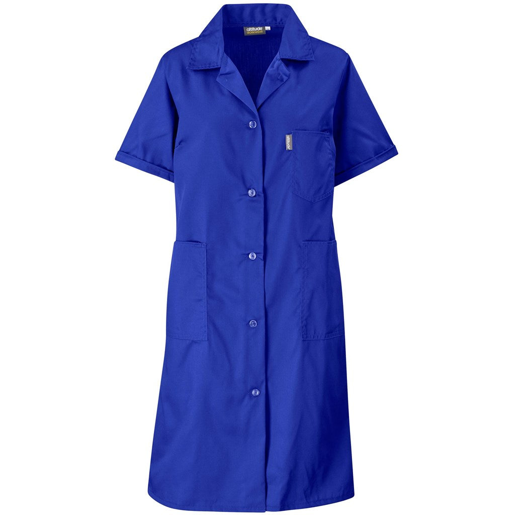 Marriot Polycotton Housecoat in Royal Blue — Print Fast Express