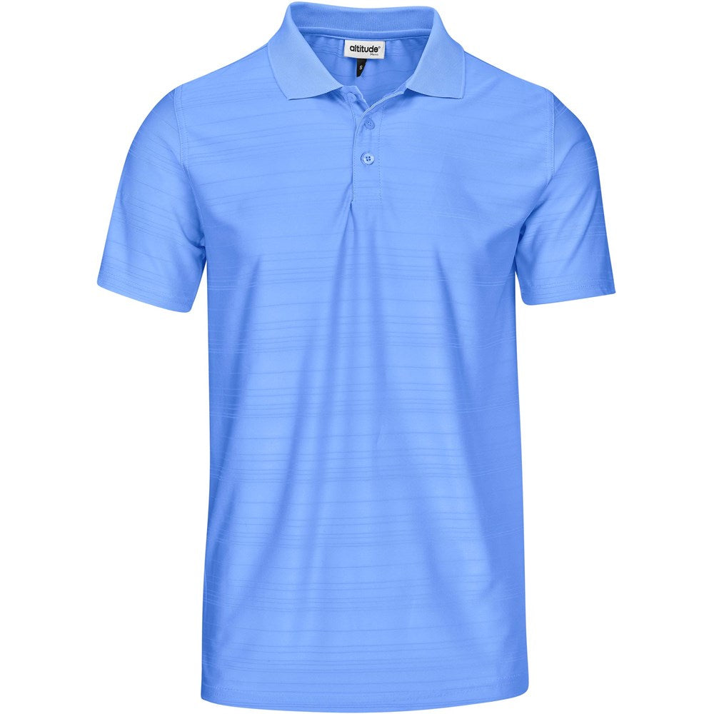 Mens Milan Golf Shirt in Sky Blue — Print Fast Express
