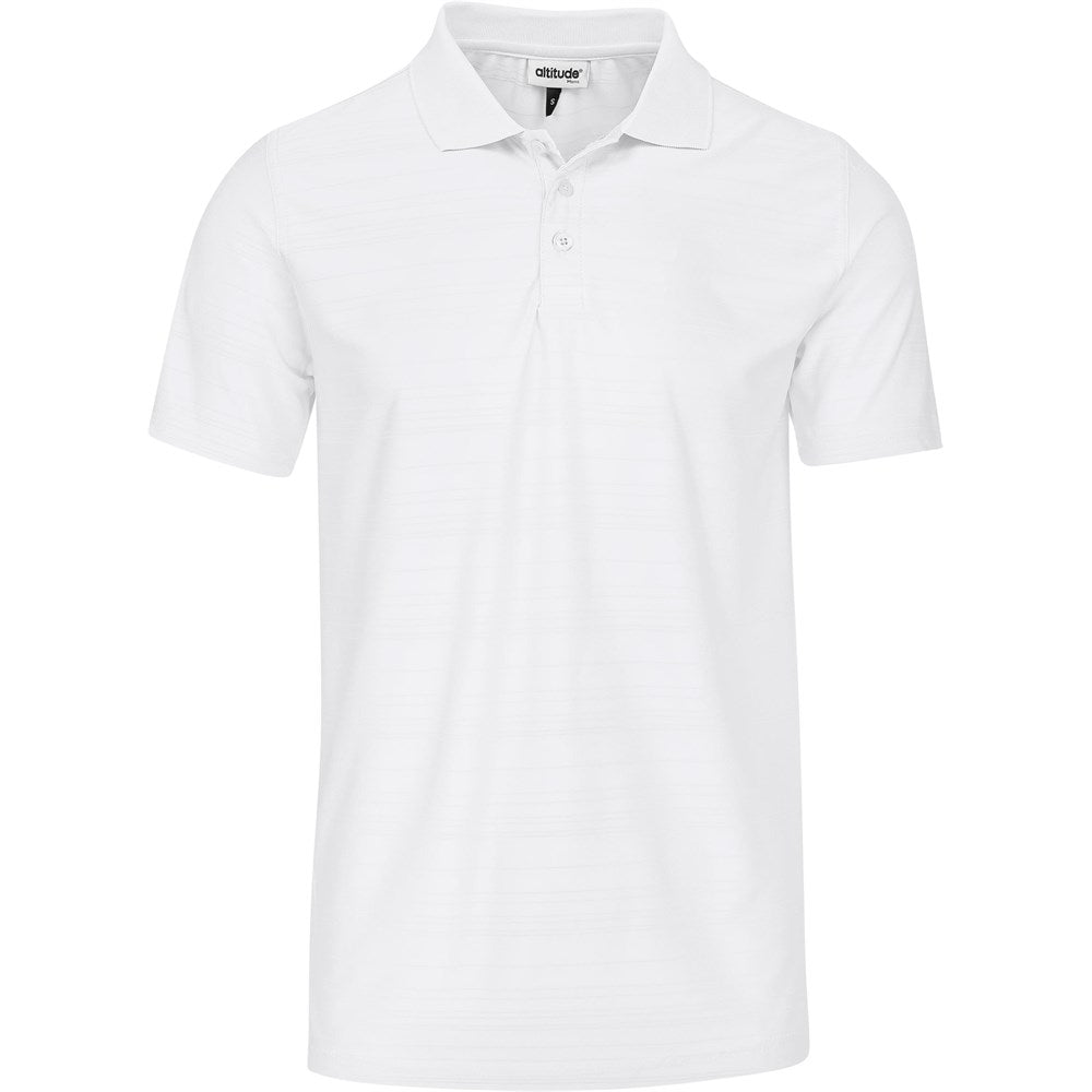 Mens Milan Golf Shirt in White — Print Fast Express