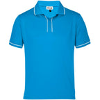 Mens Osaka Golf Shirt in Cyan — Print Fast Express