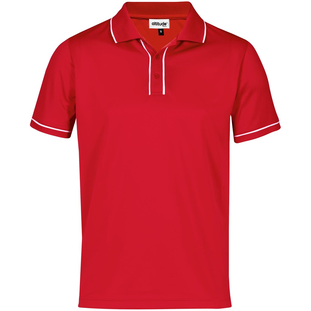 Mens Osaka Golf Shirt in Red — Print Fast Express