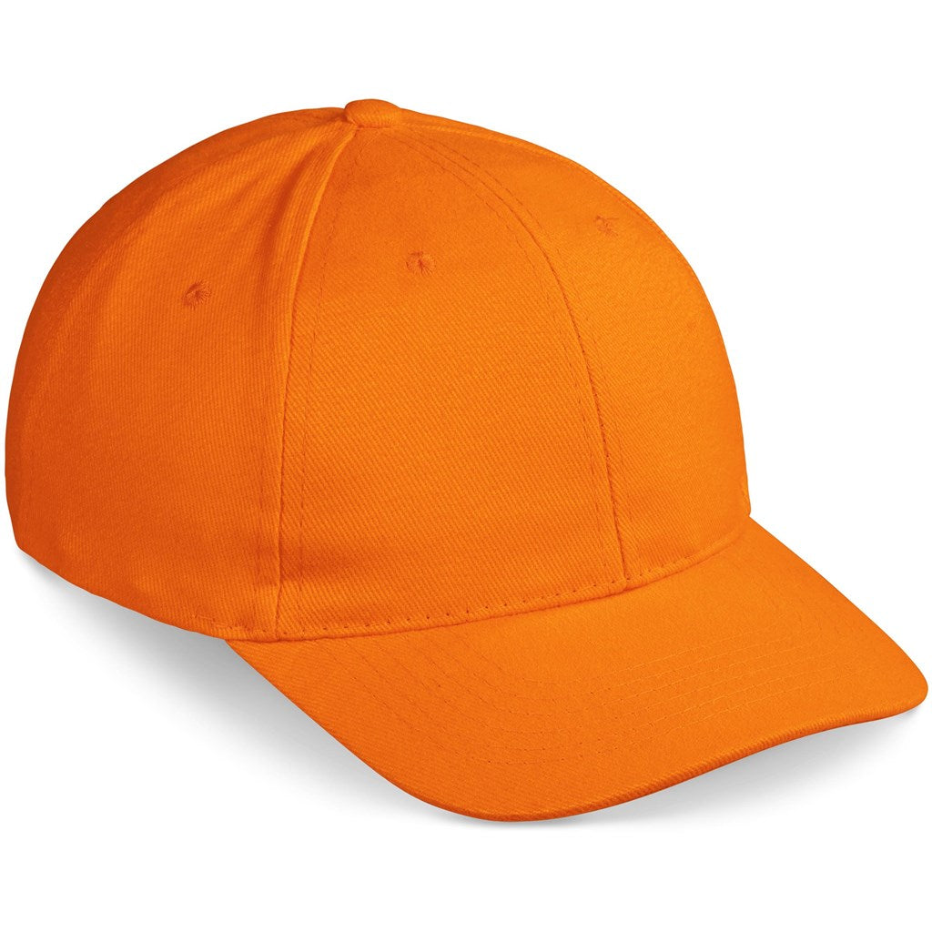 Pro Basic Cap - 6 Panel in Orange — Print Fast Express