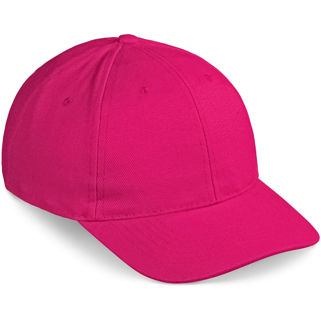 Pro Basic Cap - 6 Panel in Pink — Print Fast Express